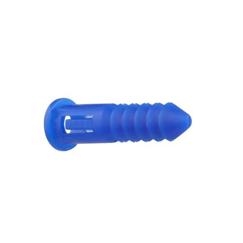 Blue Ribbed Plastic Anchor #10-12 x 1-1/4 in. (75-Piece)