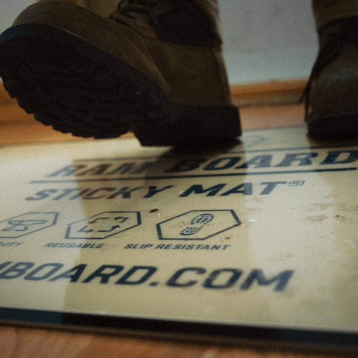 Plastic Protection 19.5 in x 33 in. Brown Sticky Mat Dust Collector 4