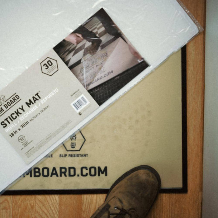 Plastic Protection 19.5 in x 33 in. Brown Sticky Mat Dust Collector 5