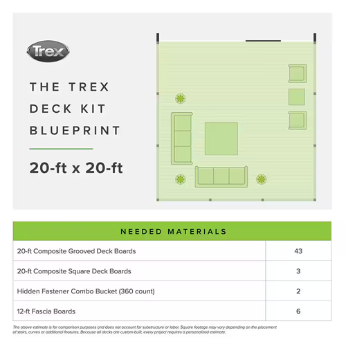 Composite Decking Board 1 in. x 5-1/2 in. x 16 ft. Rocky Harbor 11