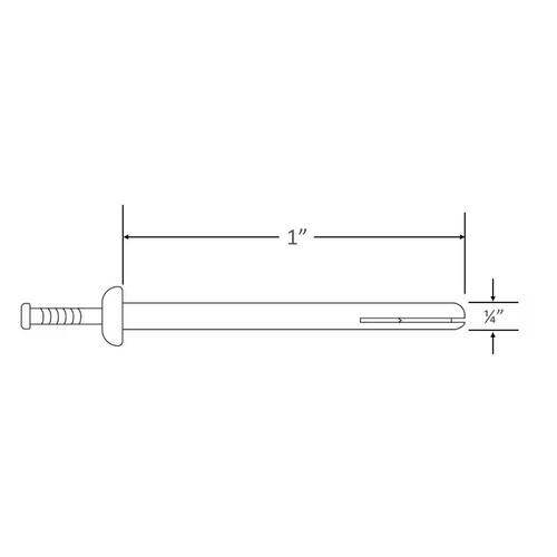 Brick Anchor 1/4 in. x 1 in. Mushroom Head Mushroom (75-Pack)