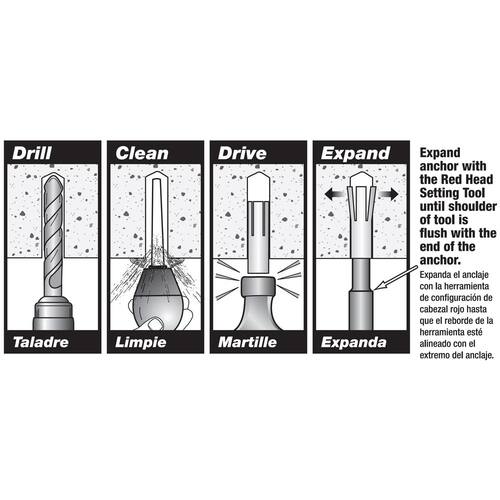 Concrete Anchor 3/8 in. x 1-5/8 in. Flat Head Nail (50-Pack)