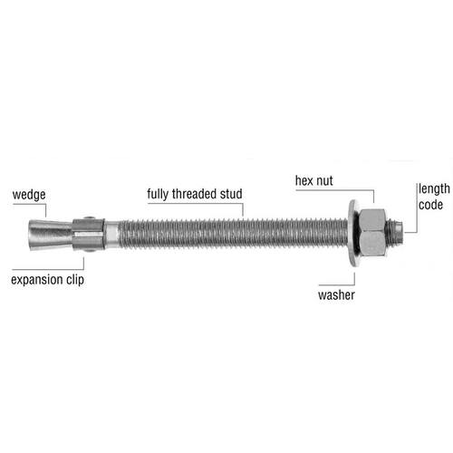 Concrete Anchor 1/2 in. x 4-1/4 in. Hex Nut Head Hex (25-Pack)