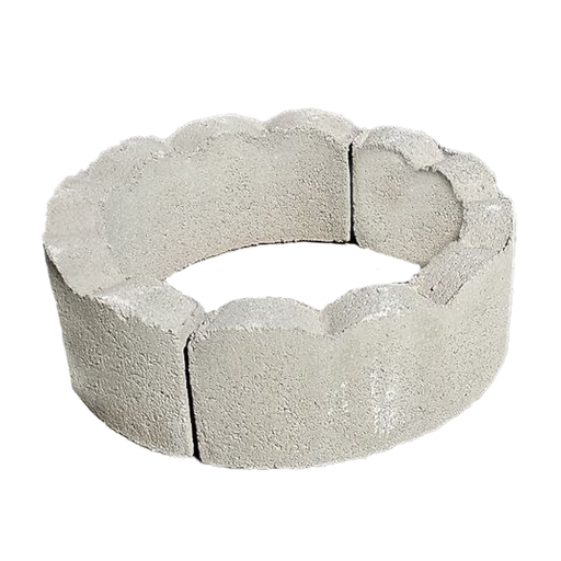 Paver Edger 18 in. x 5-1/4 in. Tree Ring Grey Concrete Natural (2-Pack) 1