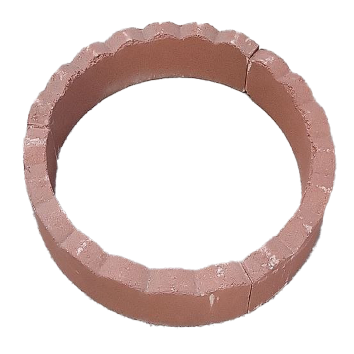 Paver Edger 24 in. x 5-1/4 in. Tree Ring Red Concrete (3-Pack)