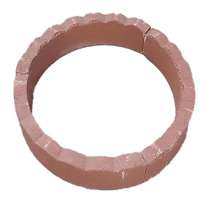 24 rubber tree ring Paver Edger 24 in. x 5-1/4 in. Tree Ring Red Concrete (3-Pack)