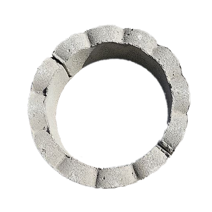 Paver Edger 18 in. x 5-1/4 in. Tree Ring Grey Concrete Natural (2-Pack) 2