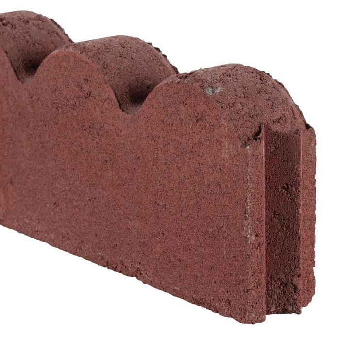 Red Rope Edgers Paver Edger 12 in. x 5-1/4 in. Red Concrete Same-Day Delivery