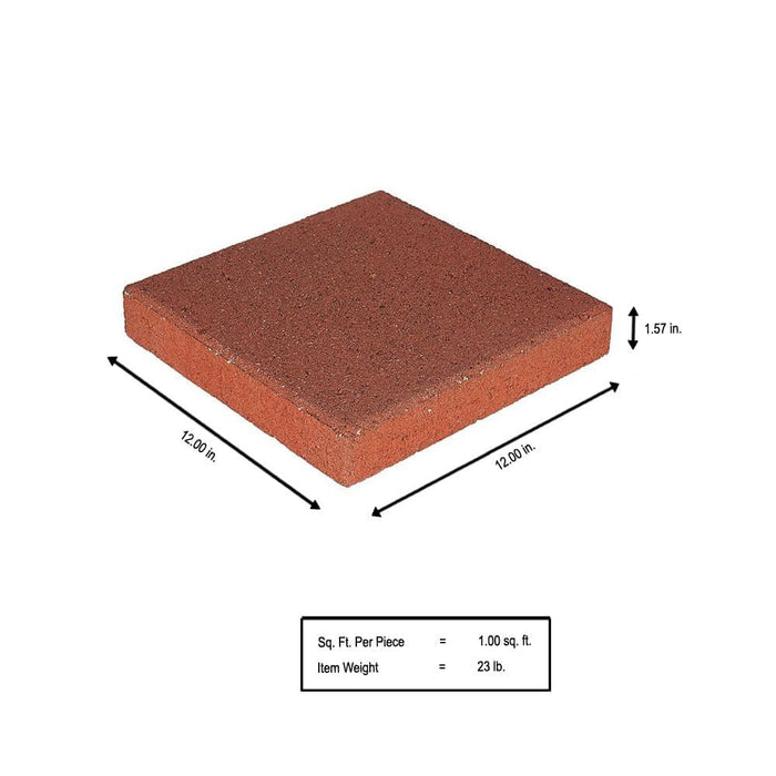 Step Stone Paver 12 in. x 12 in. x 1.5 in. Square River Red Concrete Pavestone 4