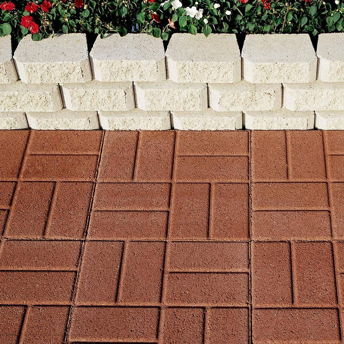 Step Stone Paver 16 in. x 16 in. x 1.75 in. Square River Red Concrete Brickface  Pavestone 2