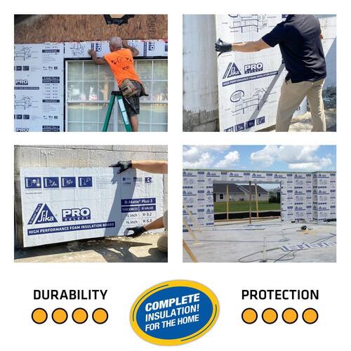 ISO Rigid Foam Board Insulation R-6.0, 1 in. x 48 in. x 8 ft. (32 sq. ft.) R-Matte Plus-3