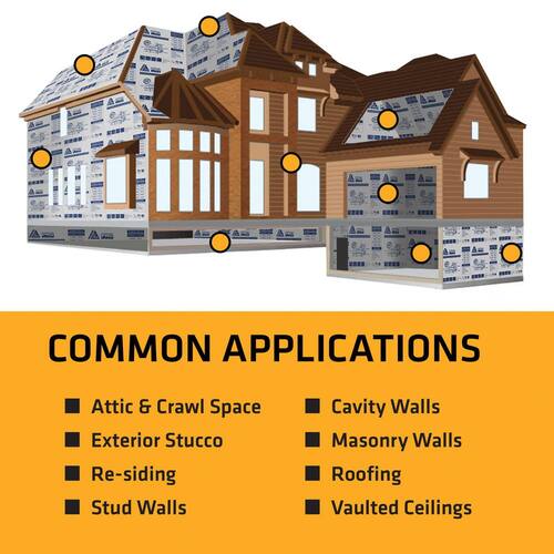 ISO Rigid Foam Board Insulation R-6.0, 1 in. x 48 in. x 8 ft. (32 sq. ft.) R-Matte Plus-3