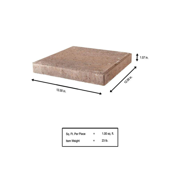 Step Stone Paver 12 in. x 12 in. x 1.5 in. Rustic Blend Square Concrete Pavestone 4