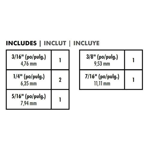 Impact Rated Magnetic Steel Nut Driver Set (6-Piece)