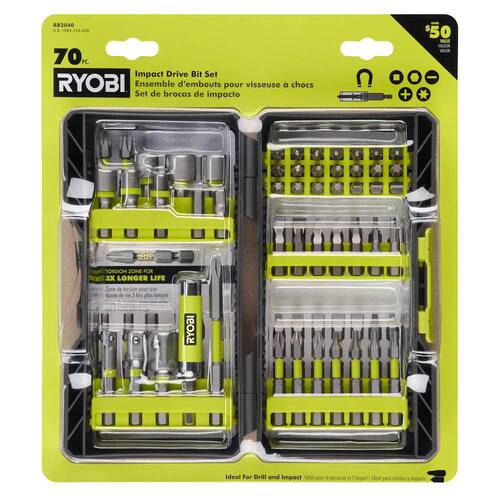 Bi-Metal Impact Rated Screwdriver Drill Bit Kit (70-Piece)