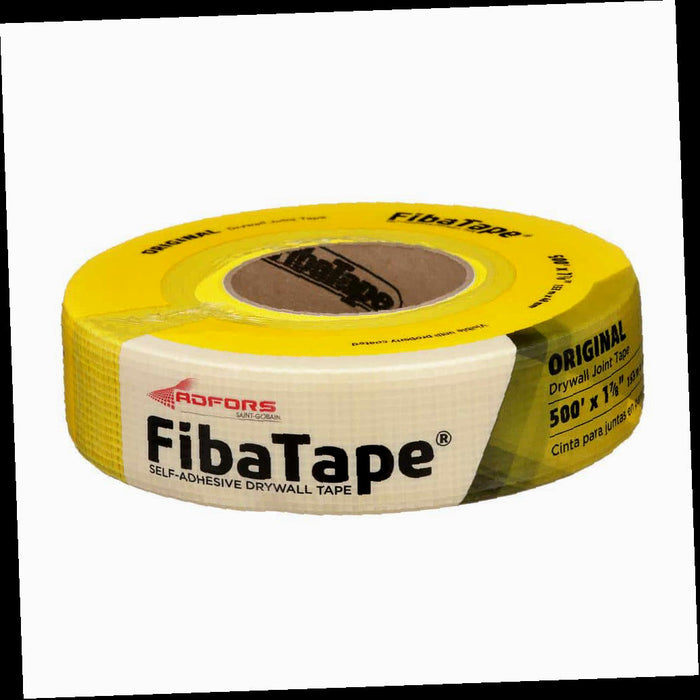 Drywall Joint Tape 1-7/8 in. x 500 ft. Mesh, Self-Adhesive, Standard Yellow