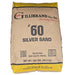 Sand Silica #60 (100 lb.) product packaging showing a 100 lb. bag of #60 silver sand from P.W. Gillibrand Co.
