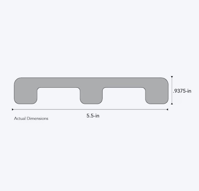 Composite Decking 1 in. x 6 in. x 8 ft.  Sandbar