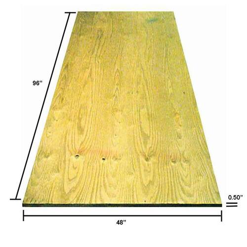 Sheathing Plywood Pressure-Treated  15/32 in. x 4 ft. x 8 ft Grade CDX