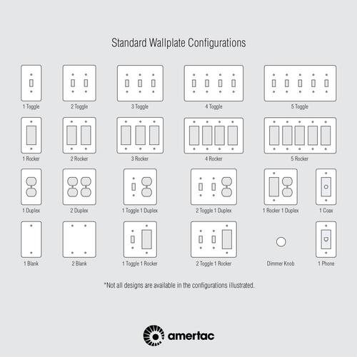 Wall Plate Metal Rocker 1 Gang Satin Nickel Tiered