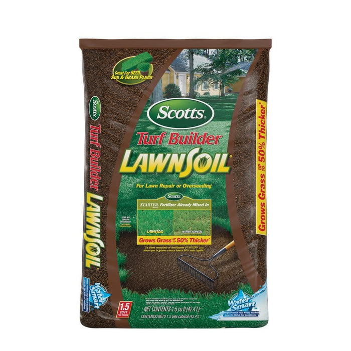 Lawn Soil 1.5 cu.ft  For Lawn Repair or Overseeding, Use to Plant New Grass or Top Dress Soil Scotts Turf Builder 1