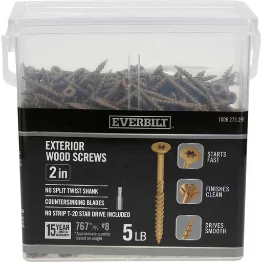 Wood Screw #8 x 2 in. Torx Drive Flat Head Exterior (767-Pack)
