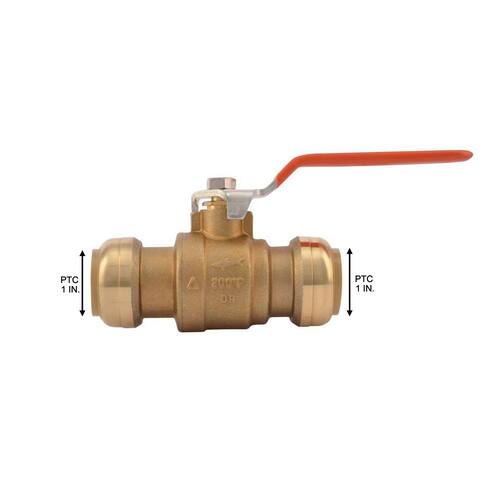 Brass Ball Valve 1 in. Push-to-Connect