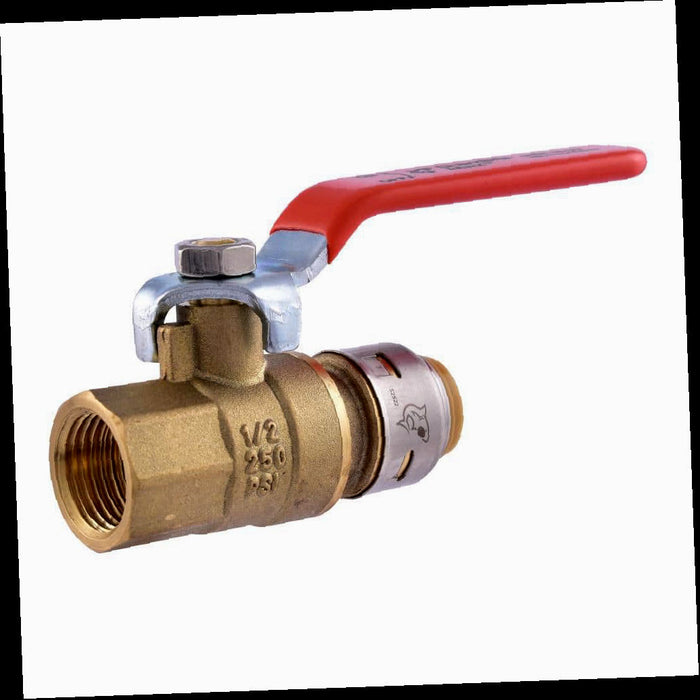 Ball Valve 1/2 in. Brass Push-to-Connect x FIP 1pc.