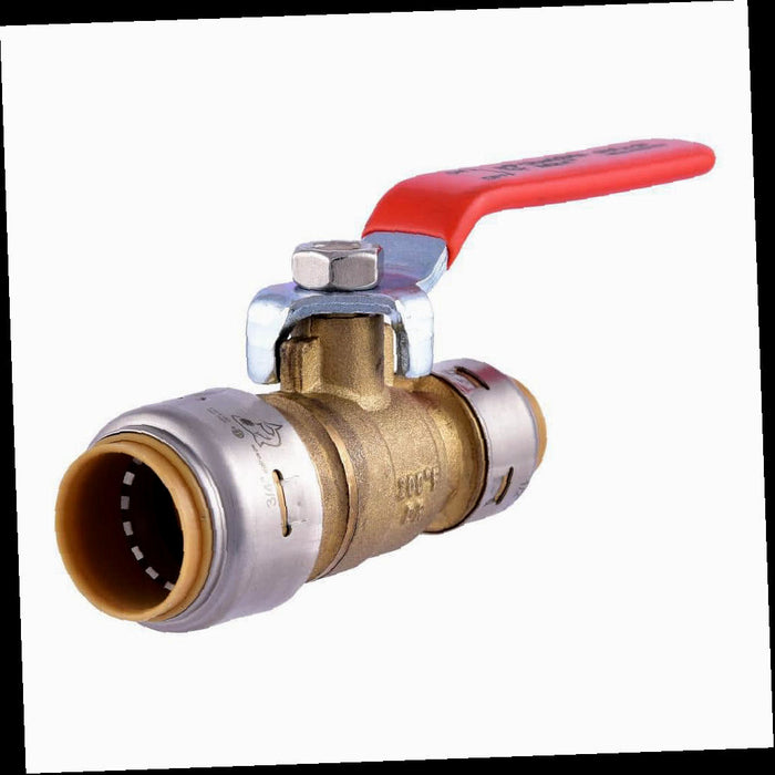 Ball Valve 3/4 in. x 1/2 in. Brass Push-to-Connect