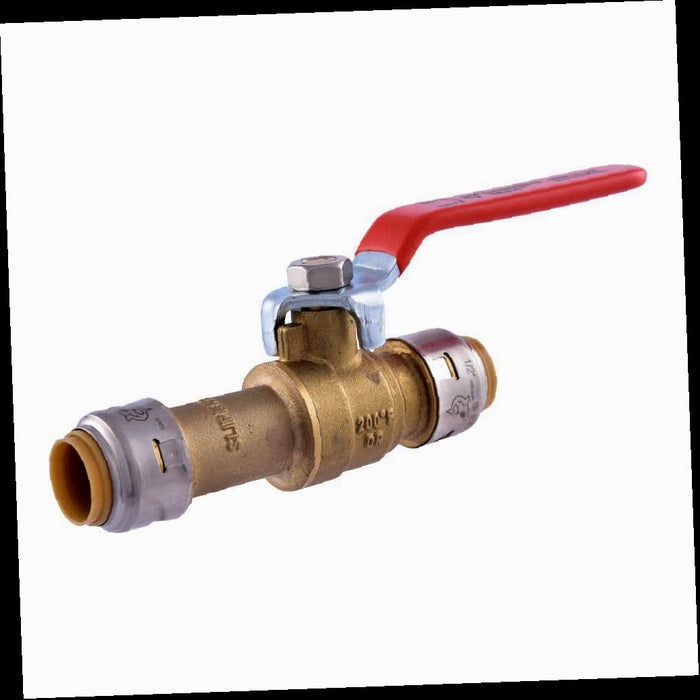 Ball Valve 1/2 in. Brass Push-to-Connect Slip