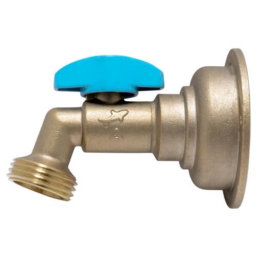 Hose Bibb Brass Quarter-Turn with Push-to-Connect MHT 3/4 in.