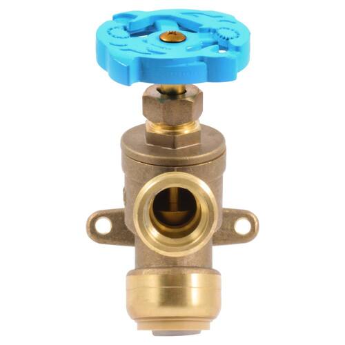 Brass Garden Valve 3/4 in. Push-to-Connect x MHT with Drop Ear