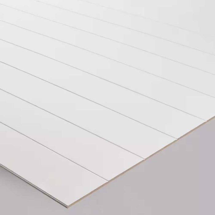 Siding Panel 7/32 in. x 4 ft. x 8 ft. White Nickel Gap Shiplap Panel 4