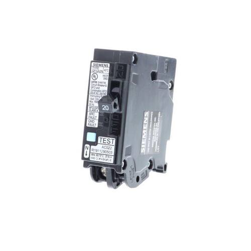 Circuit Breaker 20 Amp 1-Pole Circuit Dual Function (CAFCI/GFCI) Plug-On Neutral