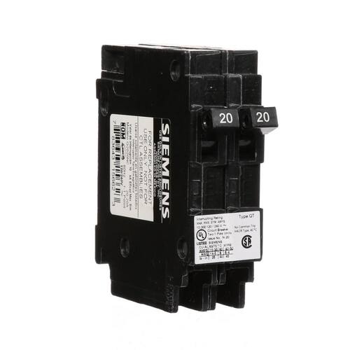 Circuit Breaker 20 Amp Pole NCL-Circuit (2) Tandem Single Type QT