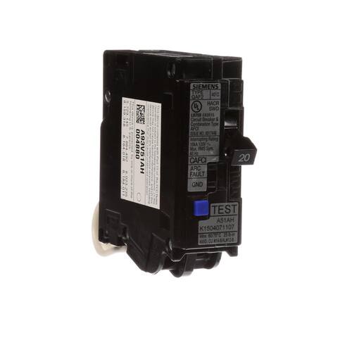 Circuit Breaker 20 Amp 1 in. Single-Pole Circuit Combination AFCI