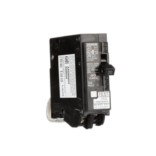 Circuit Breaker 20 Amp 1-Pole Circuit Type QPF2 GFCI