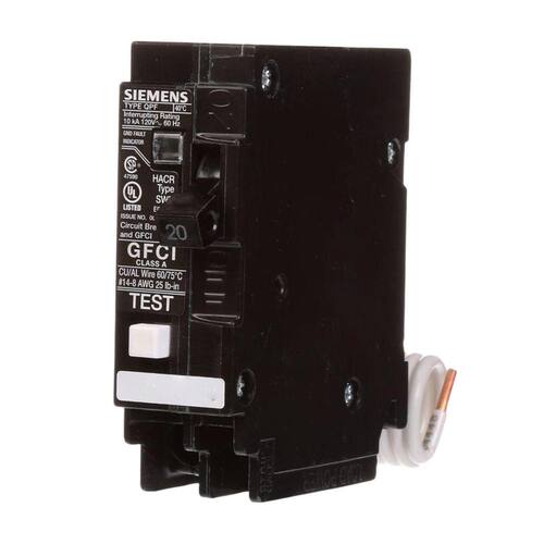 Circuit Breaker 20 Amp 1-Pole Circuit Type QPF2 GFCI