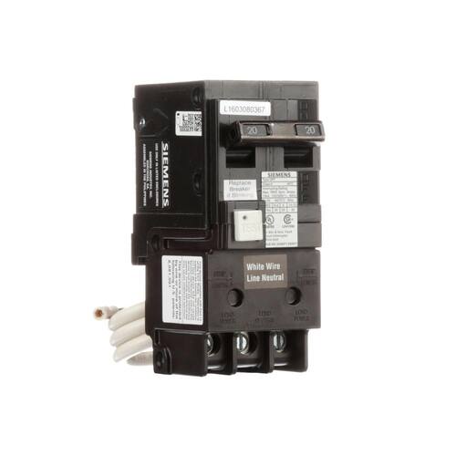 Circuit Breaker 20 Amp Pole Circuit Double Type QPF2 GFCI