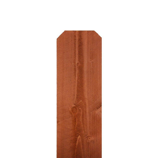 Fir Fence Picket 5/8 in. x 5-1/2 in. x 6 ft. Red-Stained Fir Dog-Ear Fence 1