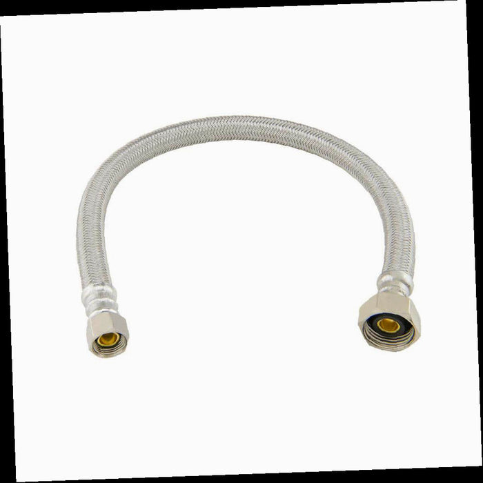 Braided Polymer Faucet Supply Line, 3/8 in. Compression x 1/2 in. FIP x 16 in.