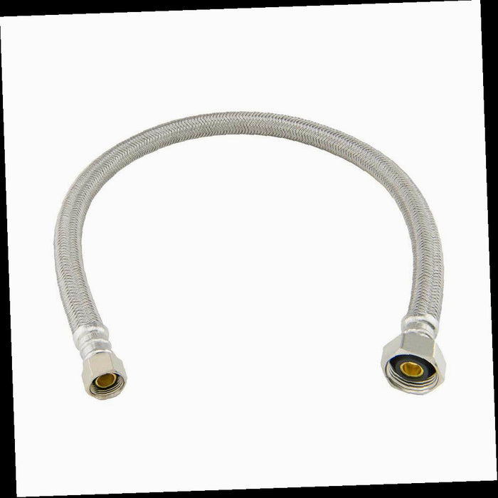 Braided Polymer Faucet Supply Line, 3/8 in. Compression x 1/2 in. FIP x 20 in.