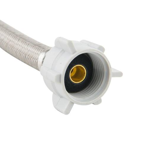 Braided Polymer Toilet Supply Line, 3/8 in. Compression x 7/8 in. Ballcock Nut x 20 in.