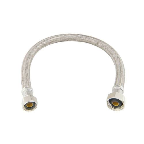 Braided Polymer Faucet Supply Line COMP x FIP 1/2 in. x 1/2 in. x 16 in Brass PSI-125