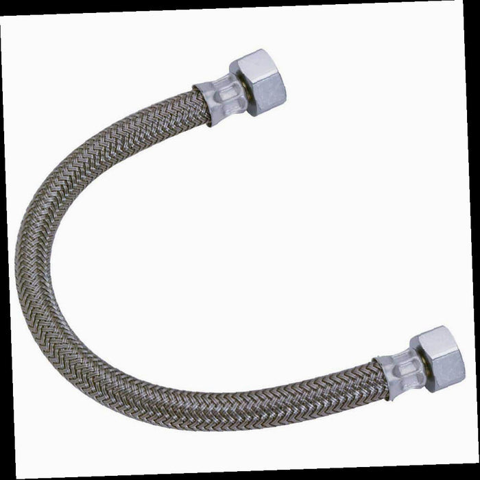 Braided Polymer Faucet Supply Line, 1/2 in. Compression x 1/2 in. FIP x 16 in.
