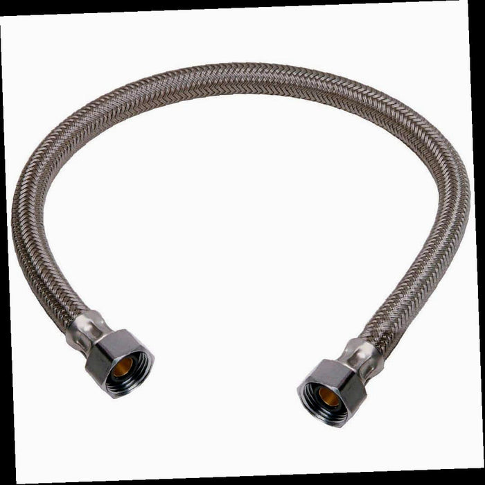 Braided Polymer Faucet Supply Line, 1/2 in. Compression x 1/2 in. FIP x 20 in.