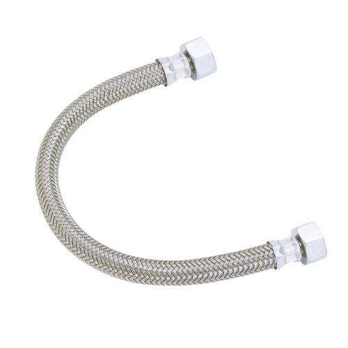 Braided Polymer Faucet Supply Line COMP x FIP 1/2 in. x 1/2 in. x 20 in Brass PSI-125