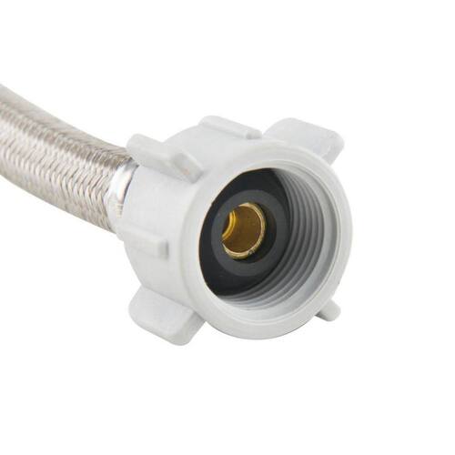 Braided Polymer Toilet Supply Line COMP x BC 7/16 in. x 7/8 in. x 12 in Brass PSI-125