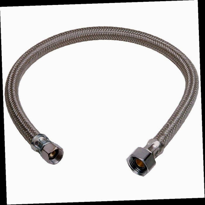 Braided Polymer Faucet Supply Line, 7/16 in. Compression x 1/2 in. FIP x 20 in.