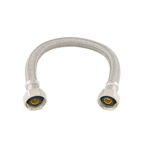 Braided Polymer Faucet Supply Line FIP x FIP 1/2 in. x 1/2 in. x 12 in Brass PSI-125